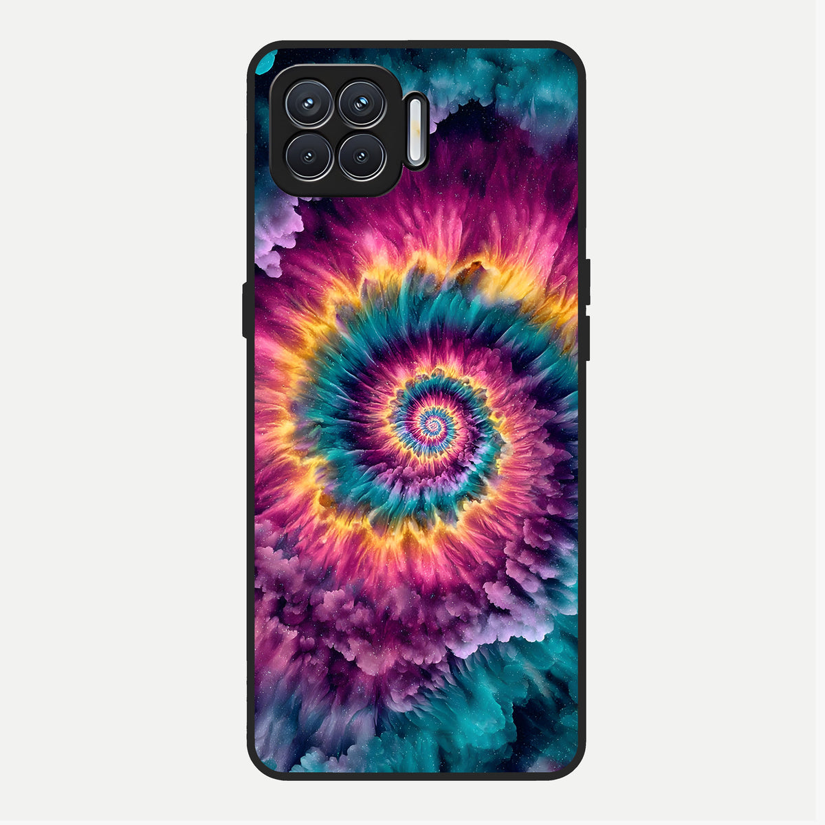  Galactic Spiral Burst Glass Case For Oppo F17 back cover – full design glossy printed glass finish