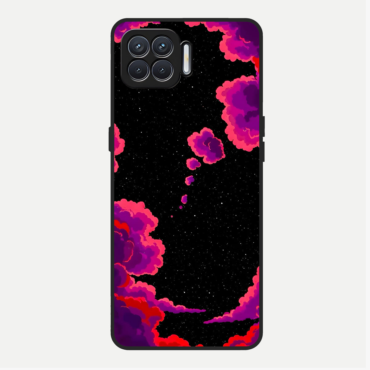  Galaxy Dream Frame Glass Case For Oppo F17 back cover – full design glossy printed glass finish