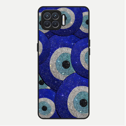  Galaxy Eye Flow Glass Case For Oppo F17 back cover – full design glossy printed glass finish