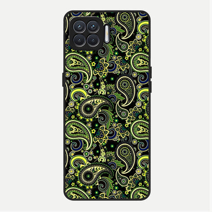  Green Lemon Glass Case For Oppo F17 back cover – full design glossy printed glass finish