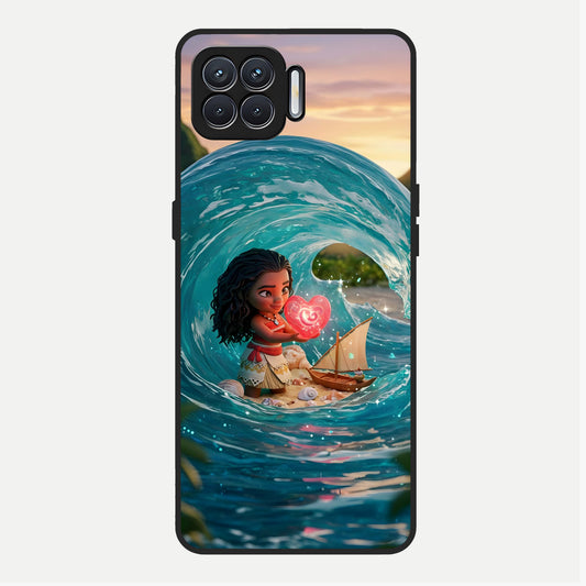  Heart of Ocean Glass Case For Oppo F17 back cover – full design glossy printed glass finish