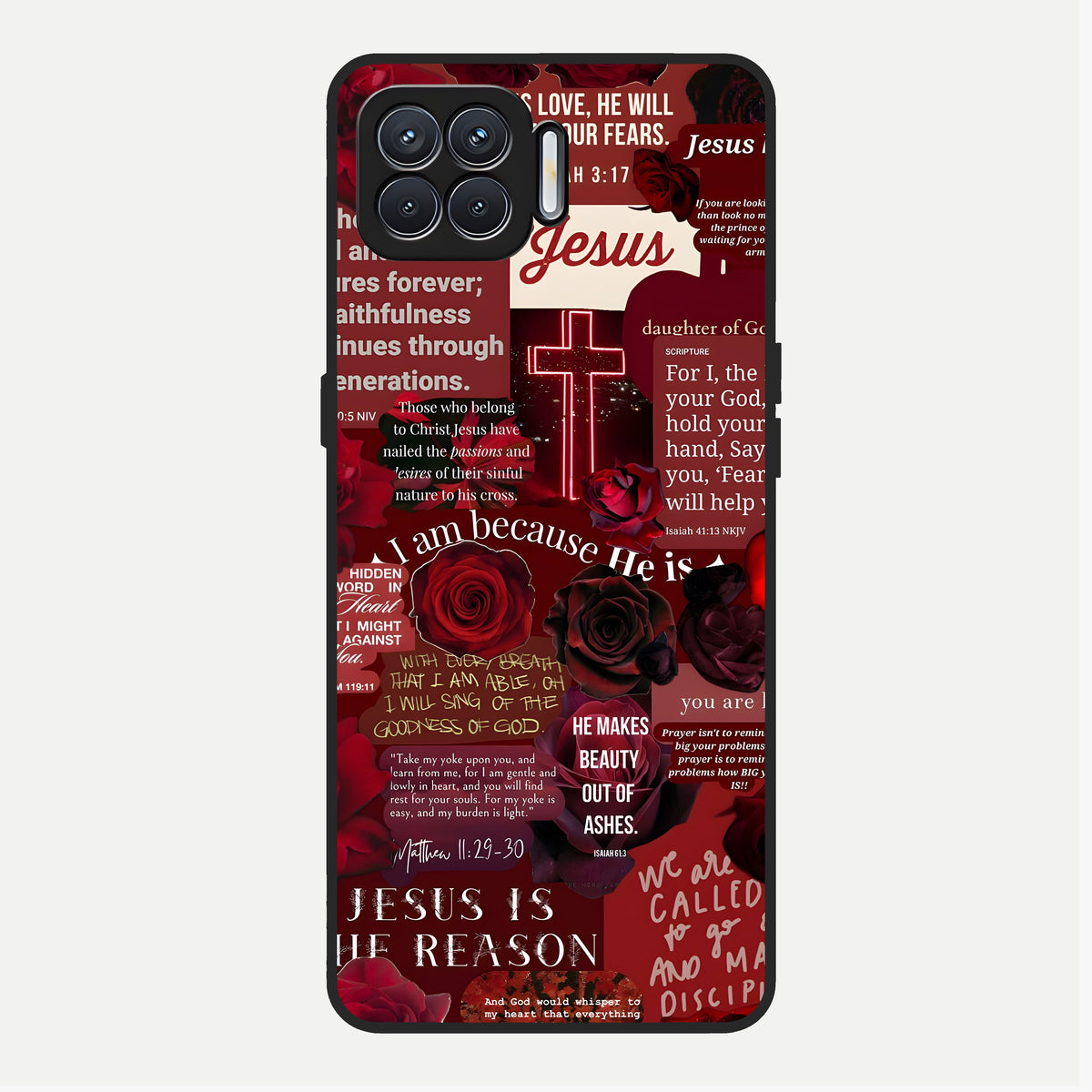  Jesus Love Heals Glass Case For Oppo F17 back cover – full design glossy printed glass finish