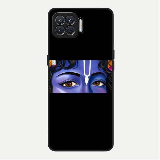  Krishna Eye Glass Case For Oppo F17 back cover – full design glossy printed glass finish