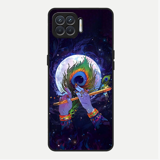  Krishna Hands Art Glass Case For Oppo F17 back cover – full design glossy printed glass finish