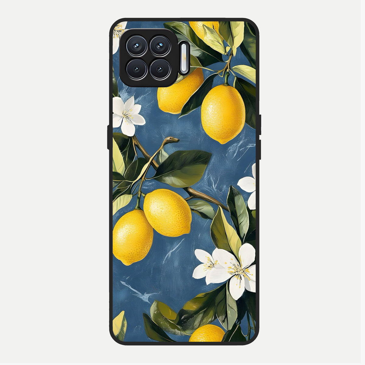  Lemon Dream Garden Glass Case For Oppo F17 back cover – full design glossy printed glass finish