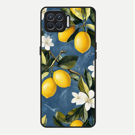  Lemon Dream Garden Glass Case For Oppo F17 back cover – full design glossy printed glass finish