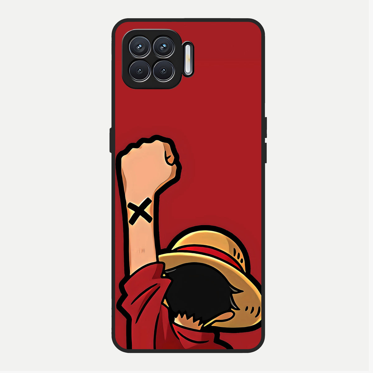  Luffy X Spirit Glass Case For Oppo F17 back cover – full design glossy printed glass finish