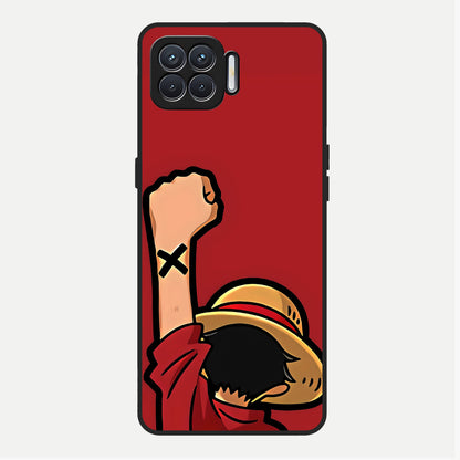  Luffy X Spirit Glass Case For Oppo F17 back cover – full design glossy printed glass finish