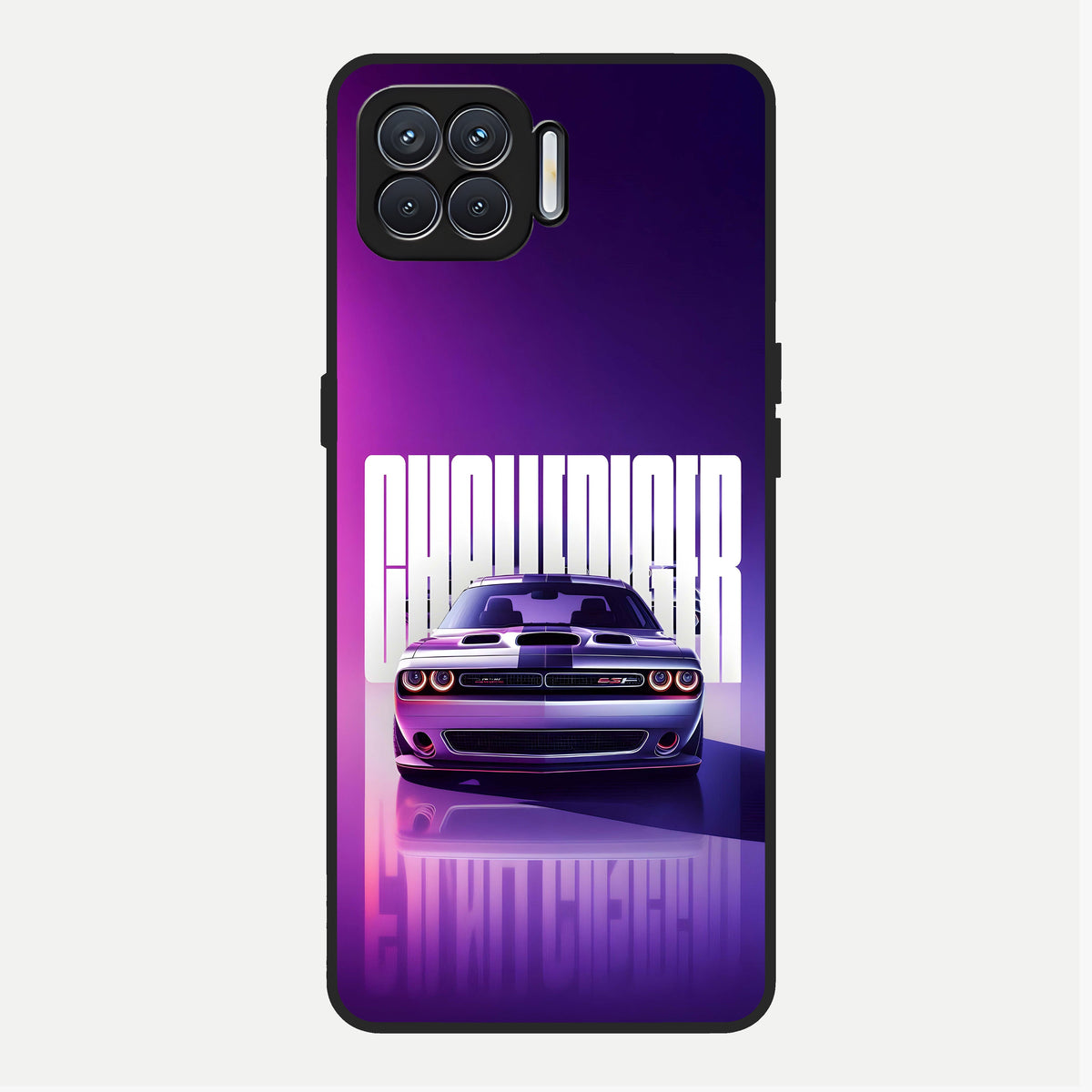  Midnight Muscle Ride Glass Case For Oppo F17 back cover – full design glossy printed glass finish