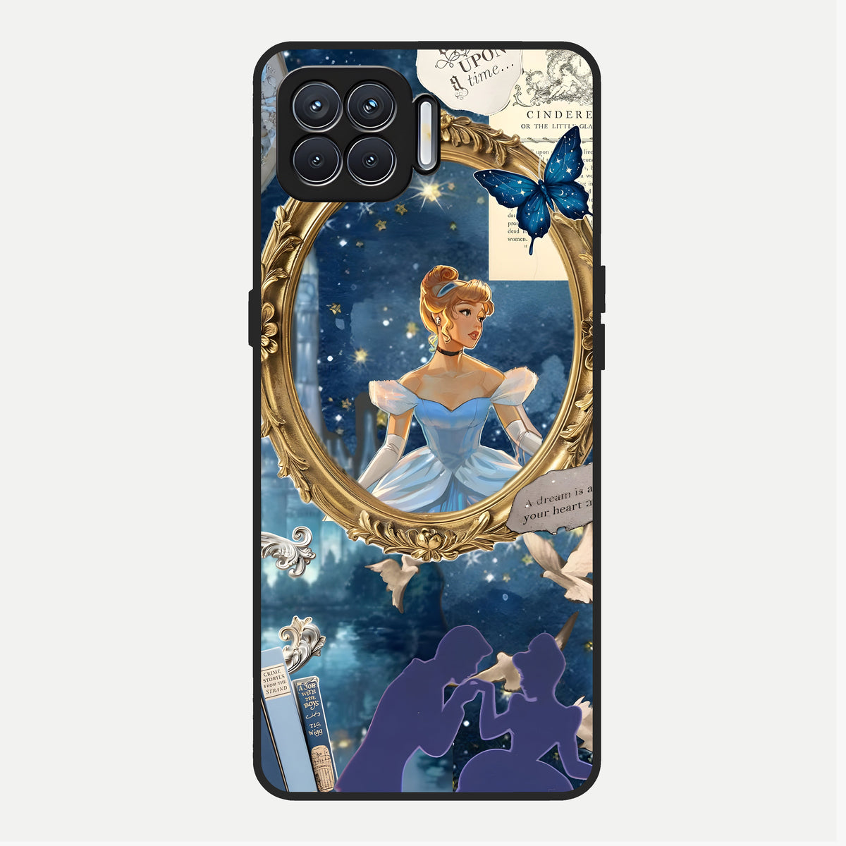  Midnight Queen Glass Case For Oppo F17 back cover – full design glossy printed glass finish