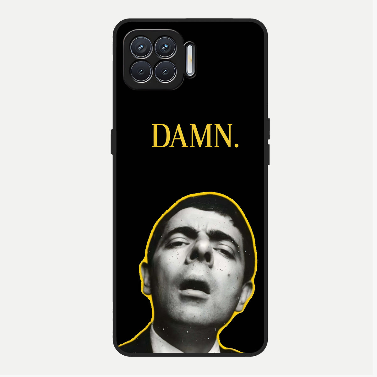  Mr Bean Damn Glass Case For Oppo F17 back cover – full design glossy printed glass finish