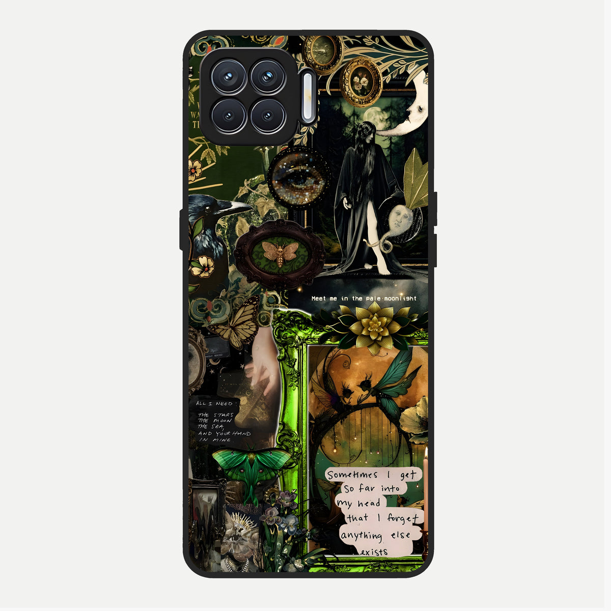  Mystic Woods Secret Glass Case For Oppo F17 back cover – full design glossy printed glass finish