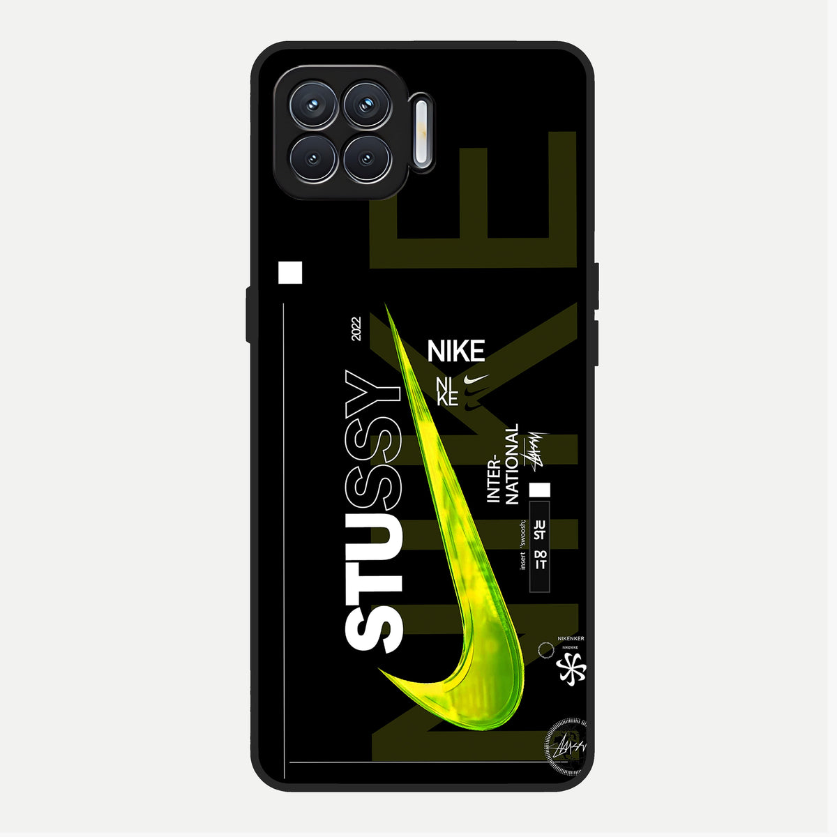 Neon Street Edition Glass Case For Oppo F17 back cover – full design glossy printed glass finish