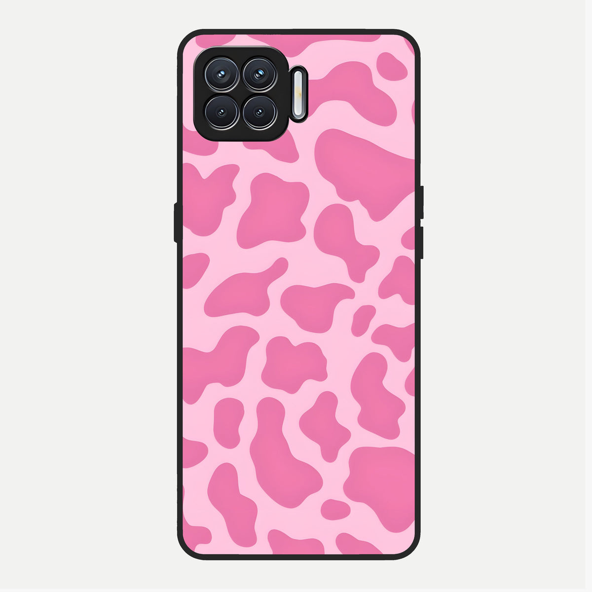  Pinkish Scenery Glass Case For Oppo F17 back cover – full design glossy printed glass finish