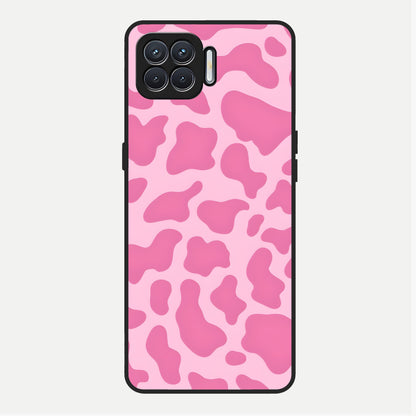  Pinkish Scenery Glass Case For Oppo F17 back cover – full design glossy printed glass finish