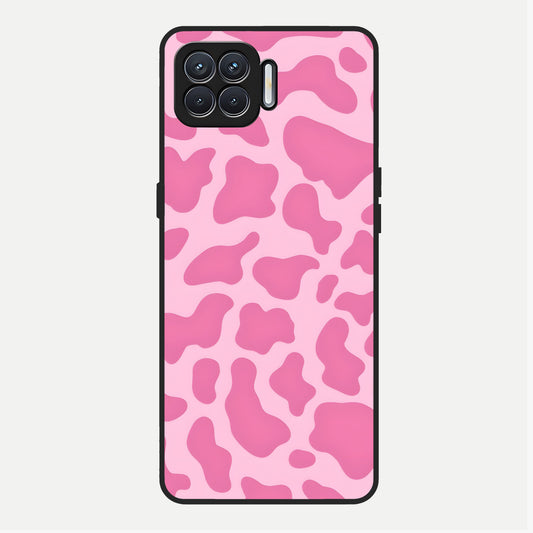  Pinkish Scenery Glass Case For Oppo F17 back cover – full design glossy printed glass finish