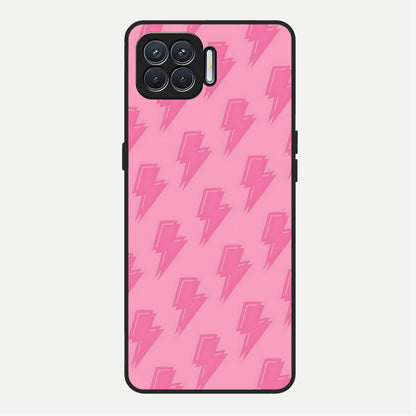  Pink Moo Magic Glass Case For Oppo F17 back cover – full design glossy printed glass finish