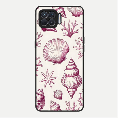  Pink Power Sparks Glass Case For Oppo F17 back cover – full design glossy printed glass finish
