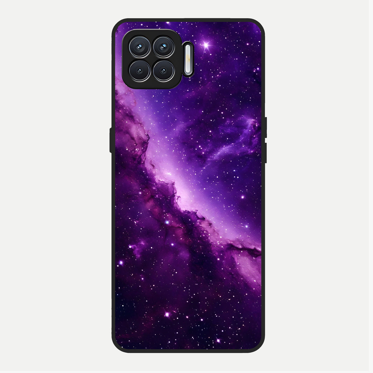  Purple Shade Sky Glass Case For Oppo F17 back cover – full design glossy printed glass finish