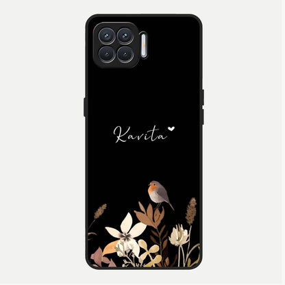  Quiet Garden Tune Custom Name Glass Case For Oppo F17 back cover – full design glossy printed glass finish
