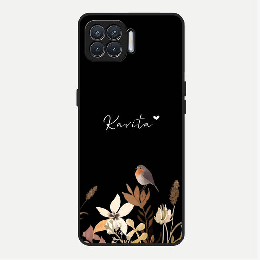  Quiet Garden Tune Custom Name Glass Case For Oppo F17 back cover – full design glossy printed glass finish