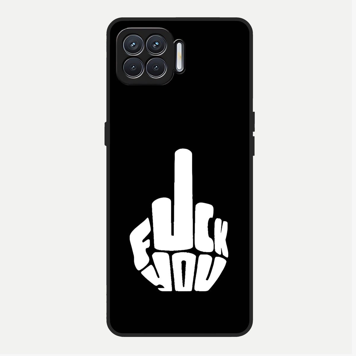  Rebel Mode On Glass Case For Oppo F17 back cover – full design glossy printed glass finish