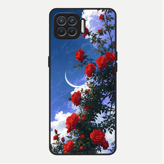  Rose Drift Flowers Glass Case For Oppo F17 back cover – full design glossy printed glass finish
