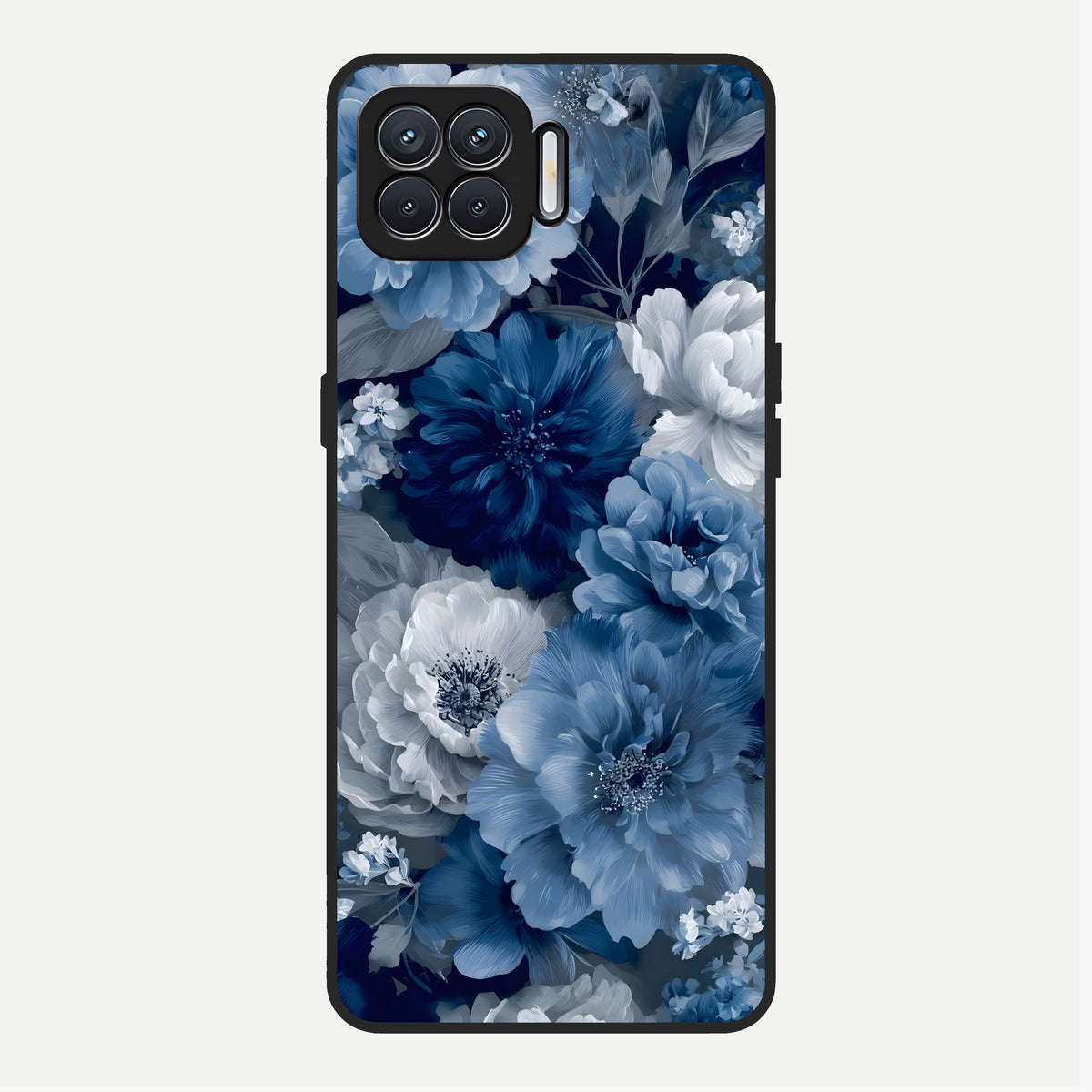  Royal Bloom Garden Glass Case For Oppo F17 back cover – full design glossy printed glass finish