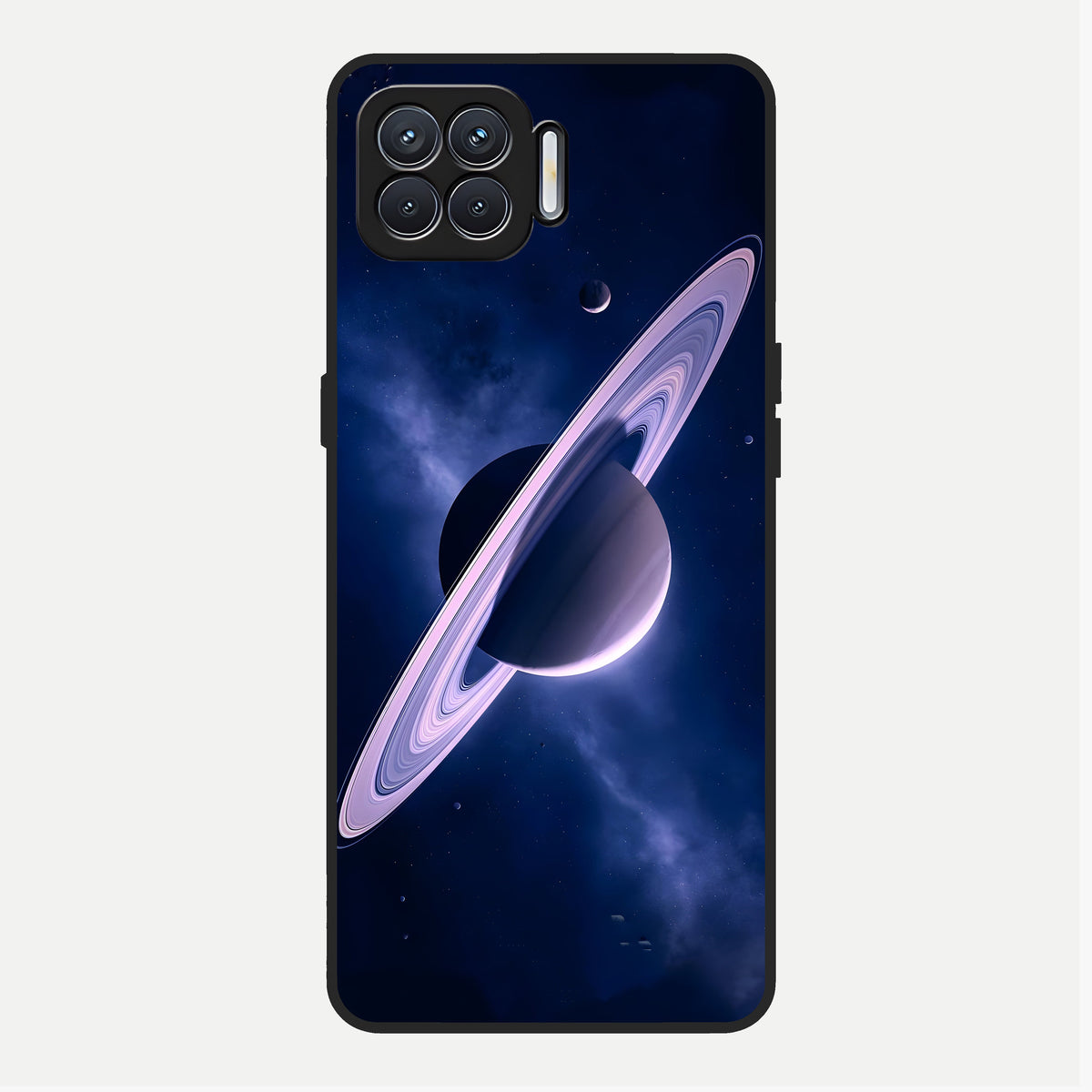  Saturn Ring Mystique Glass Case For Oppo F17 back cover – full design glossy printed glass finish