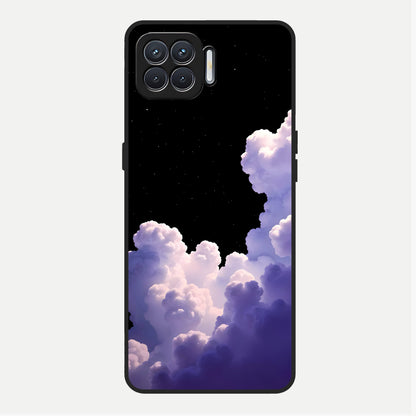  Starlit Night Whispers Glass Case For Oppo F17 back cover – full design glossy printed glass finish