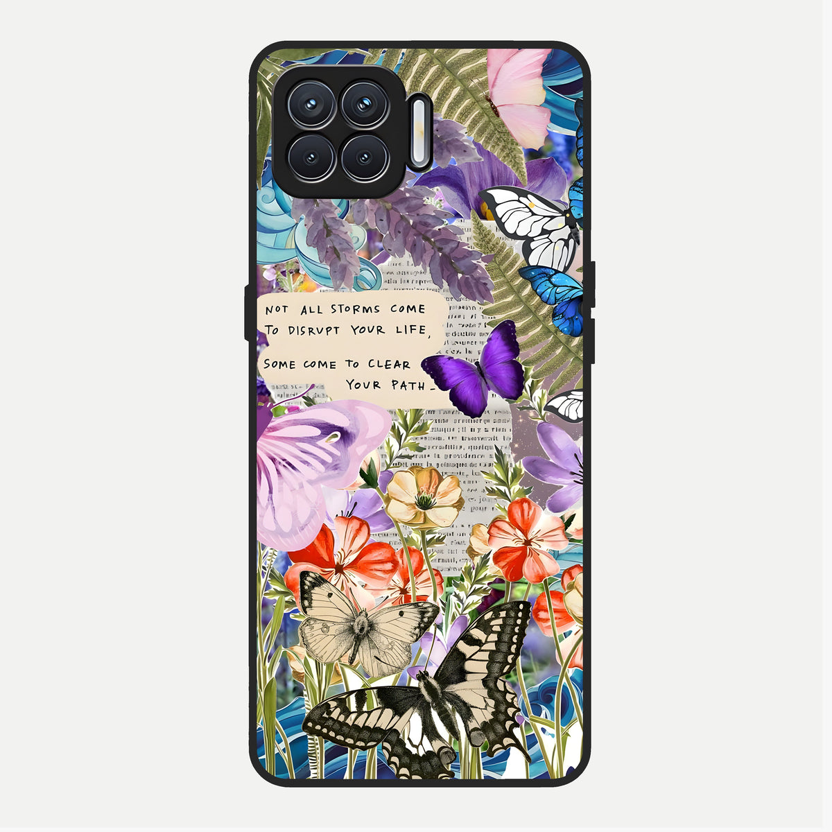  Storm Path Bloom Glass Case For Oppo F17 back cover – full design glossy printed glass finish