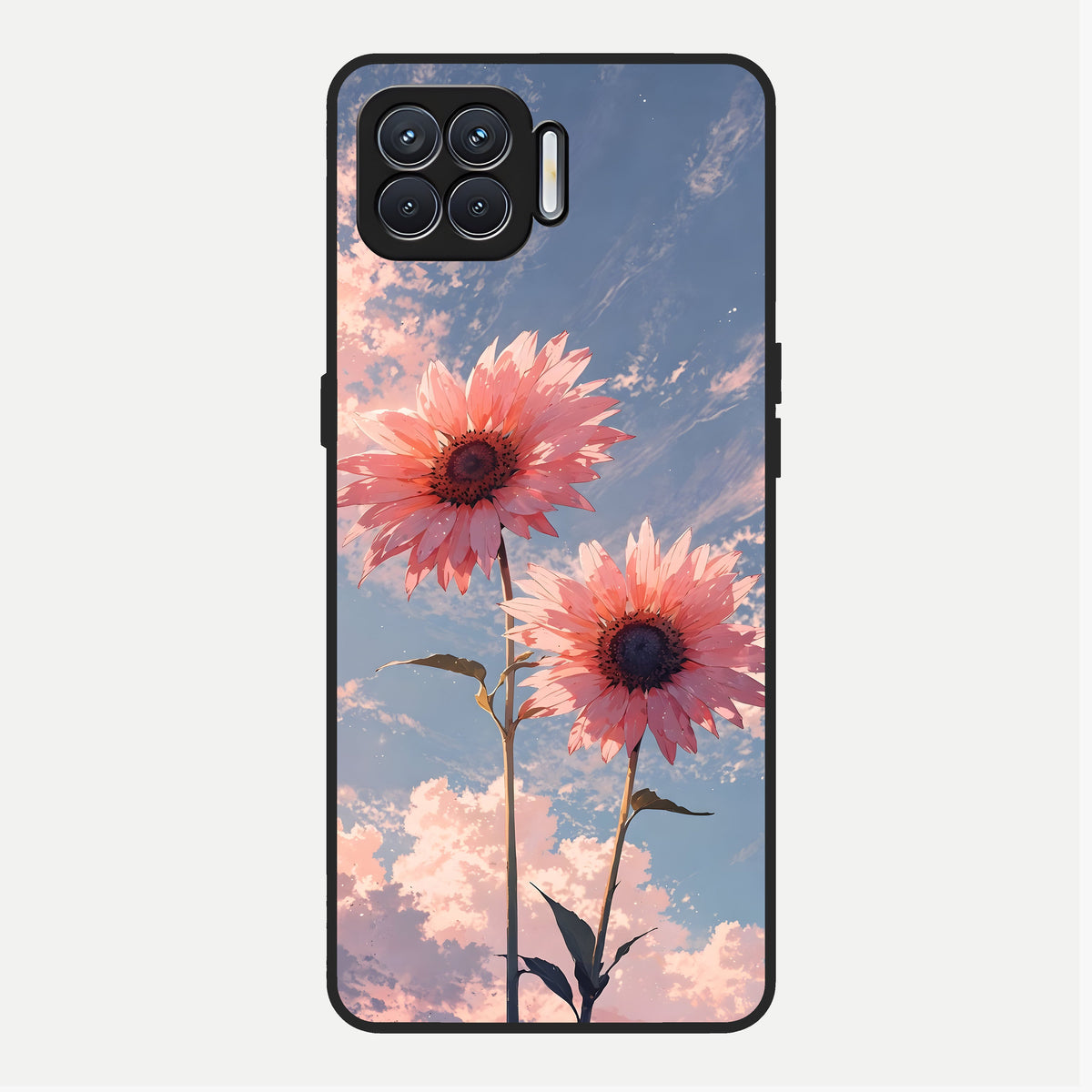  Sun Moon Balance Glass Case For Oppo F17 back cover – full design glossy printed glass finish