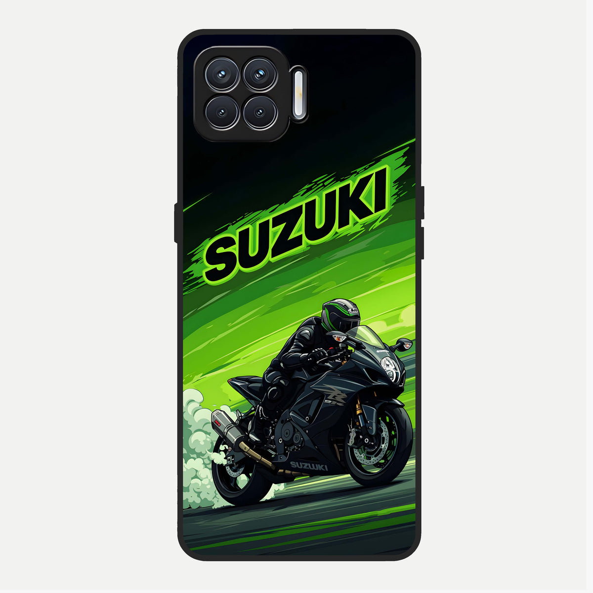  Suzuki Speed Beast Glass Case For Oppo F17 back cover – full design glossy printed glass finish