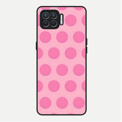  Sweet Dot Dreams Glass Case For Oppo F17 back cover – full design glossy printed glass finish