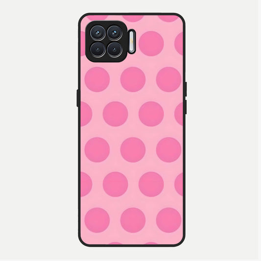  Sweet Dot Dreams Glass Case For Oppo F17 back cover – full design glossy printed glass finish