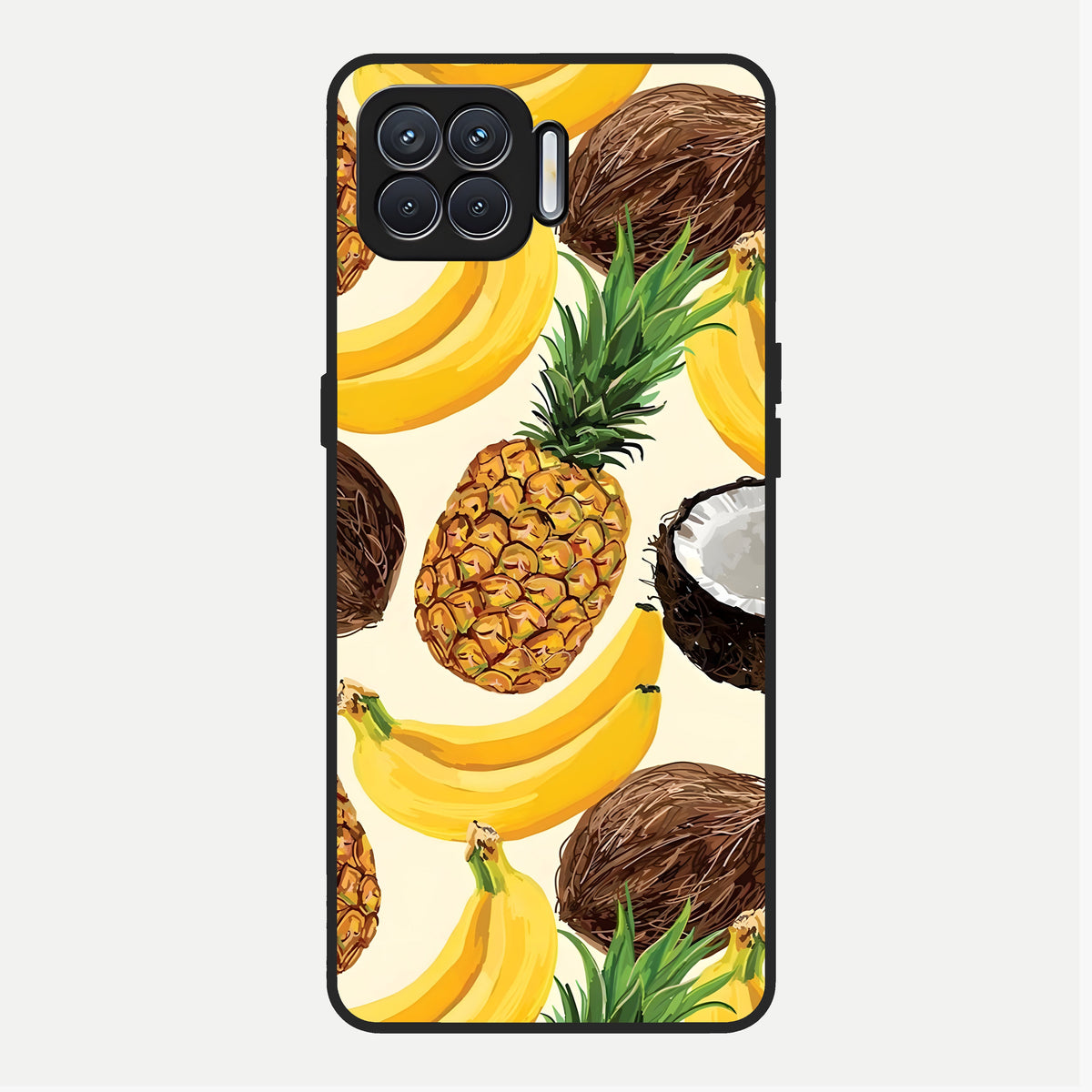  Tropical Fruit Mood Glass Case For Oppo F17 back cover – full design glossy printed glass finish