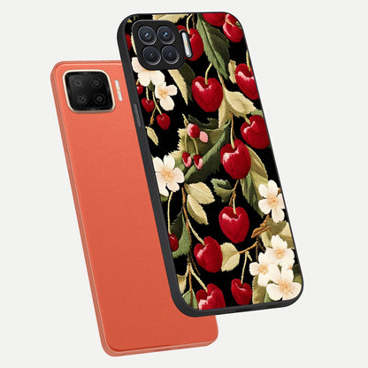  Blooming Spendor Bird phone case For Oppo F17 showing premium glass back cover with detailed artwork