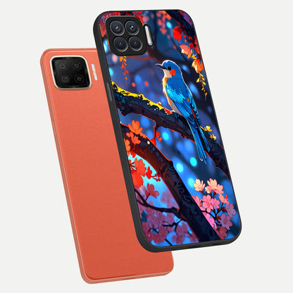  Blooming Water Drift phone case For Oppo F17 showing premium glass back cover with detailed artwork