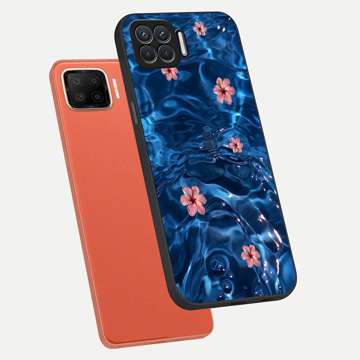  Bloom Thread Art phone case For Oppo F17 showing premium glass back cover with detailed artwork