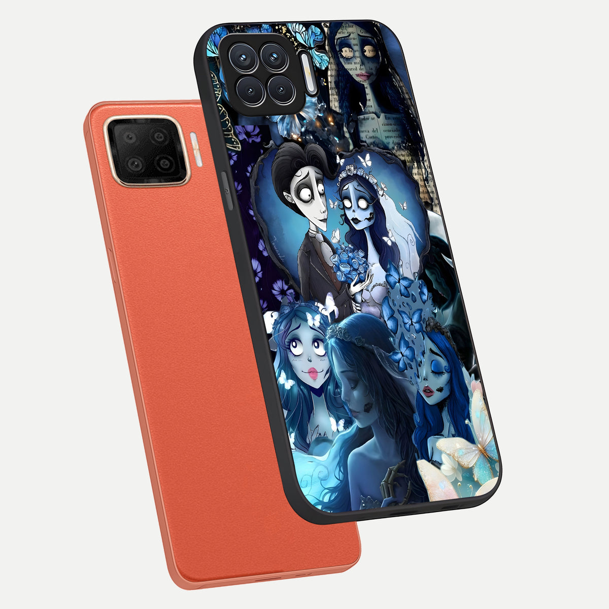  Butterfly Ghost Soul phone case For Oppo F17 showing premium glass back cover with detailed artwork