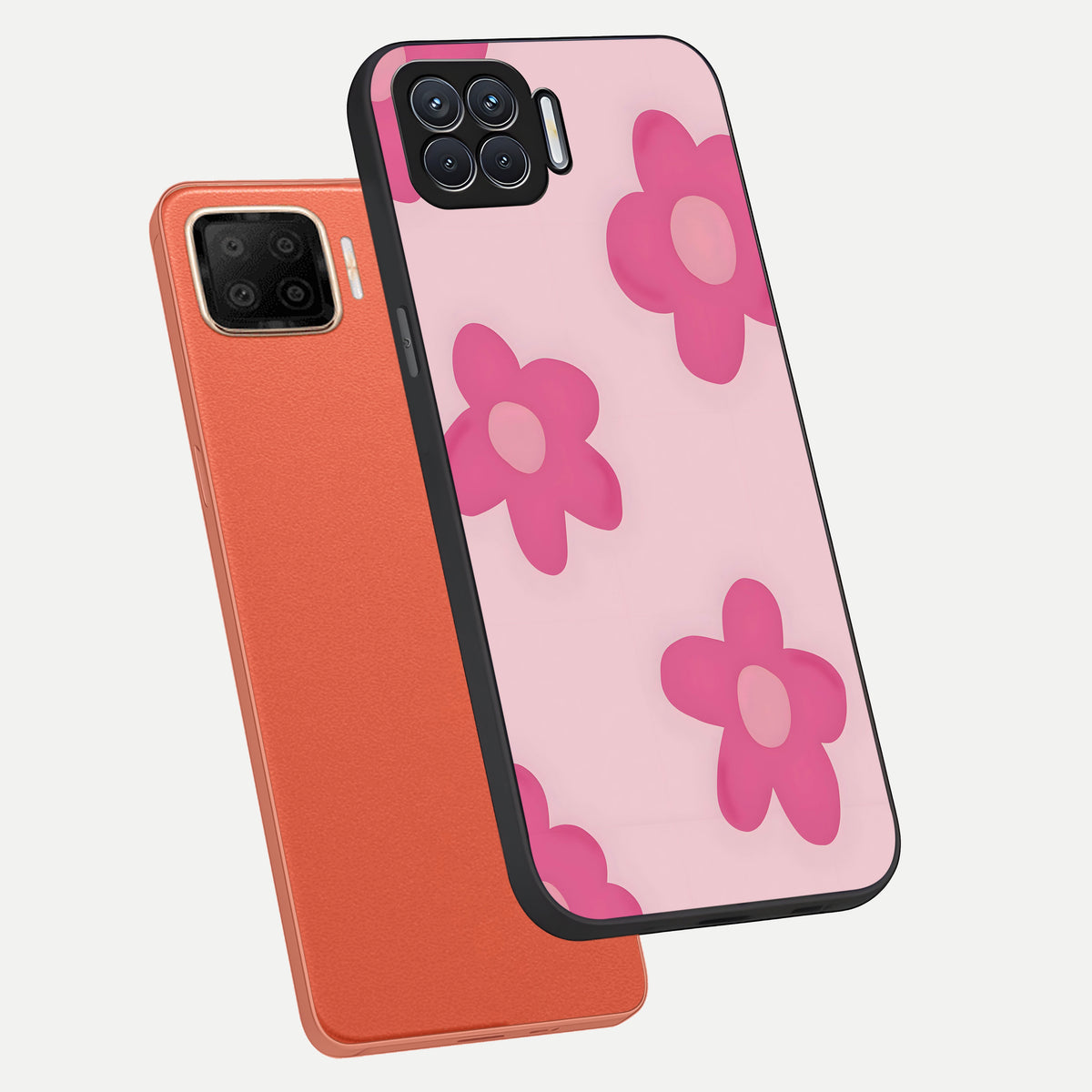 Candy Bloom Dreams phone case For Oppo F17 showing premium glass back cover with detailed artwork