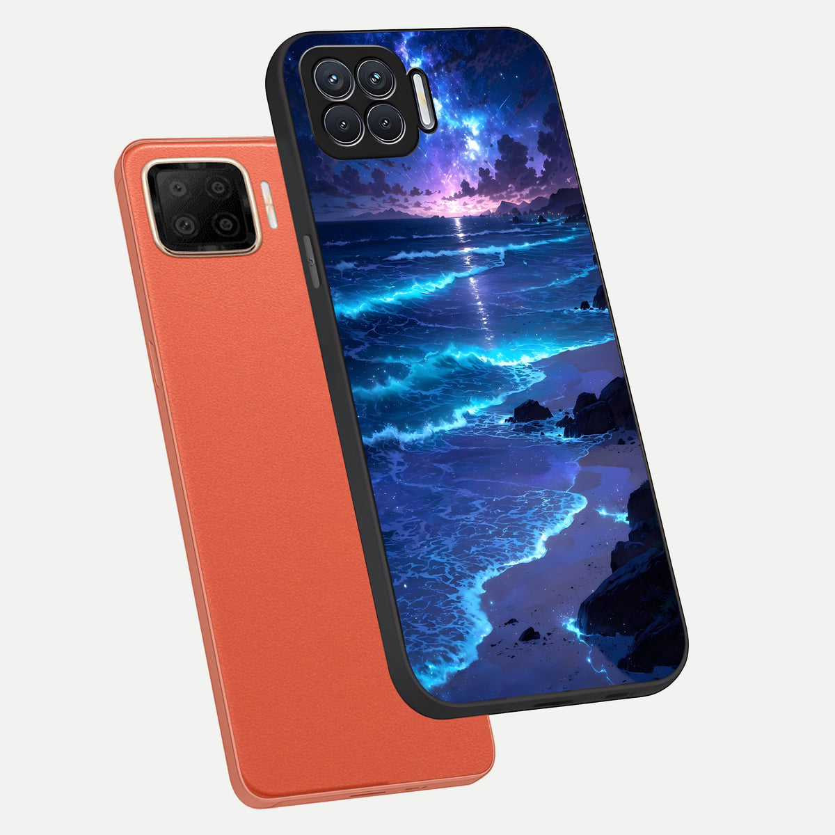  Classic Damn Look phone case For Oppo F17 showing premium glass back cover with detailed artwork