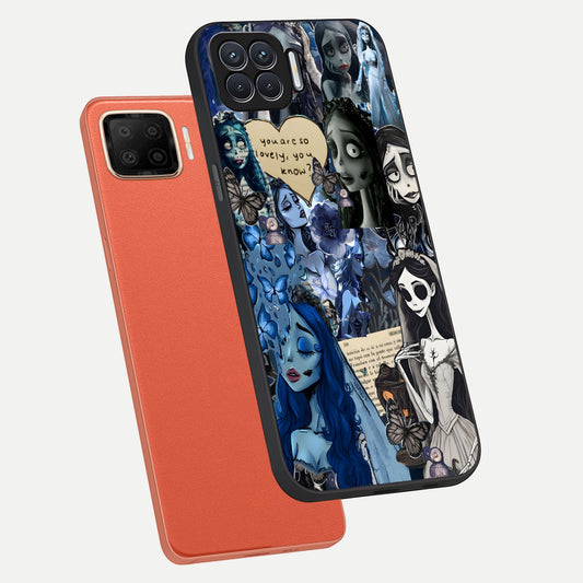  Corpse Bride Posters phone case For Oppo F17 showing premium glass back cover with detailed artwork