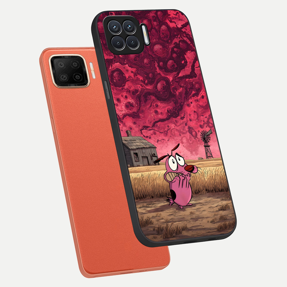  Courage Under Sky phone case For Oppo F17 showing premium glass back cover with detailed artwork