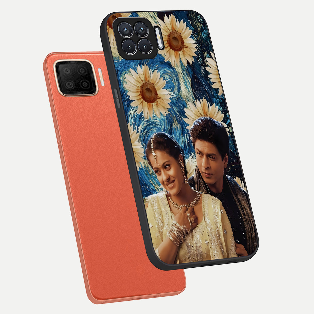  Eternal Love Story phone case For Oppo F17 showing premium glass back cover with detailed artwork