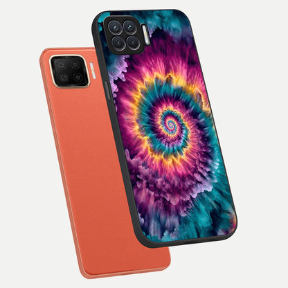  Galactic Spiral Burst phone case For Oppo F17 showing premium glass back cover with detailed artwork