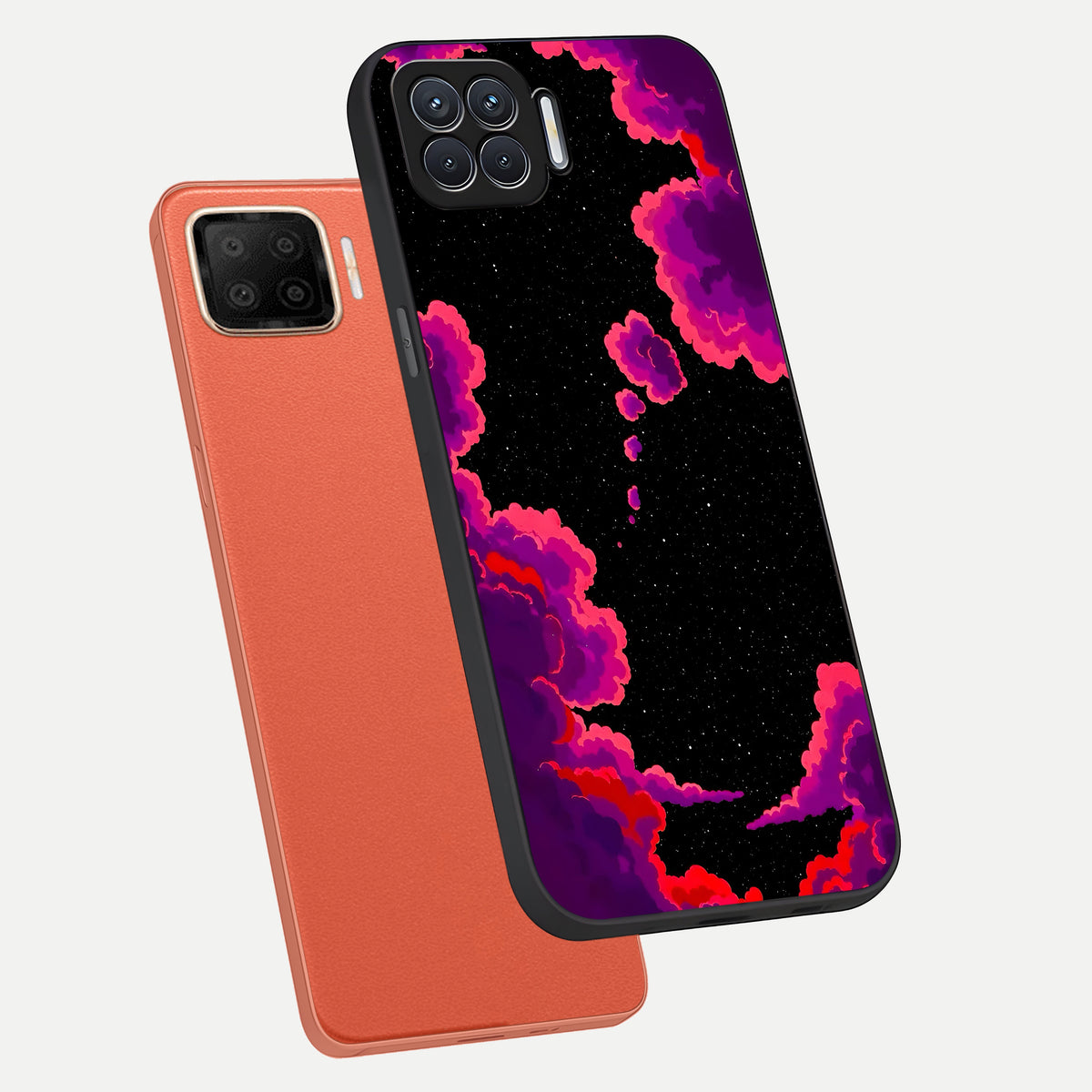  Galaxy Dream Frame phone case For Oppo F17 showing premium glass back cover with detailed artwork