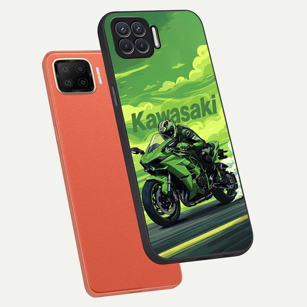  Greenery Sky phone case For Oppo F17 showing premium glass back cover with detailed artwork