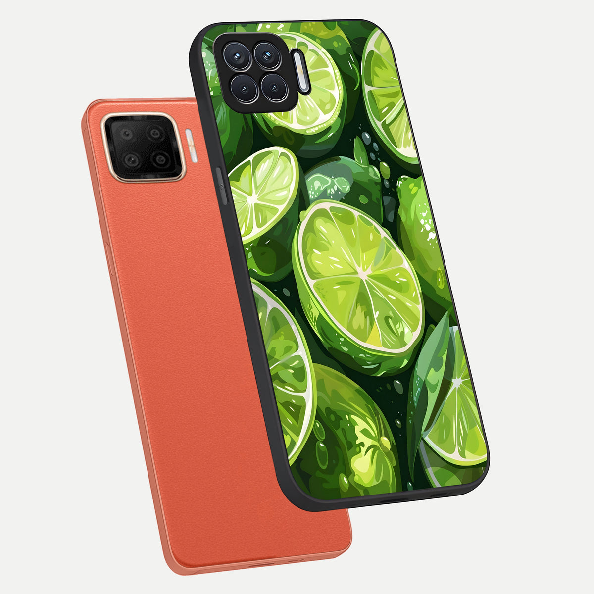  Green Kawasaki phone case For Oppo F17 showing premium glass back cover with detailed artwork