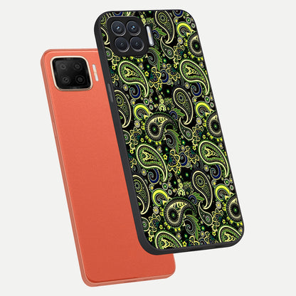  Green Lemon phone case For Oppo F17 showing premium glass back cover with detailed artwork